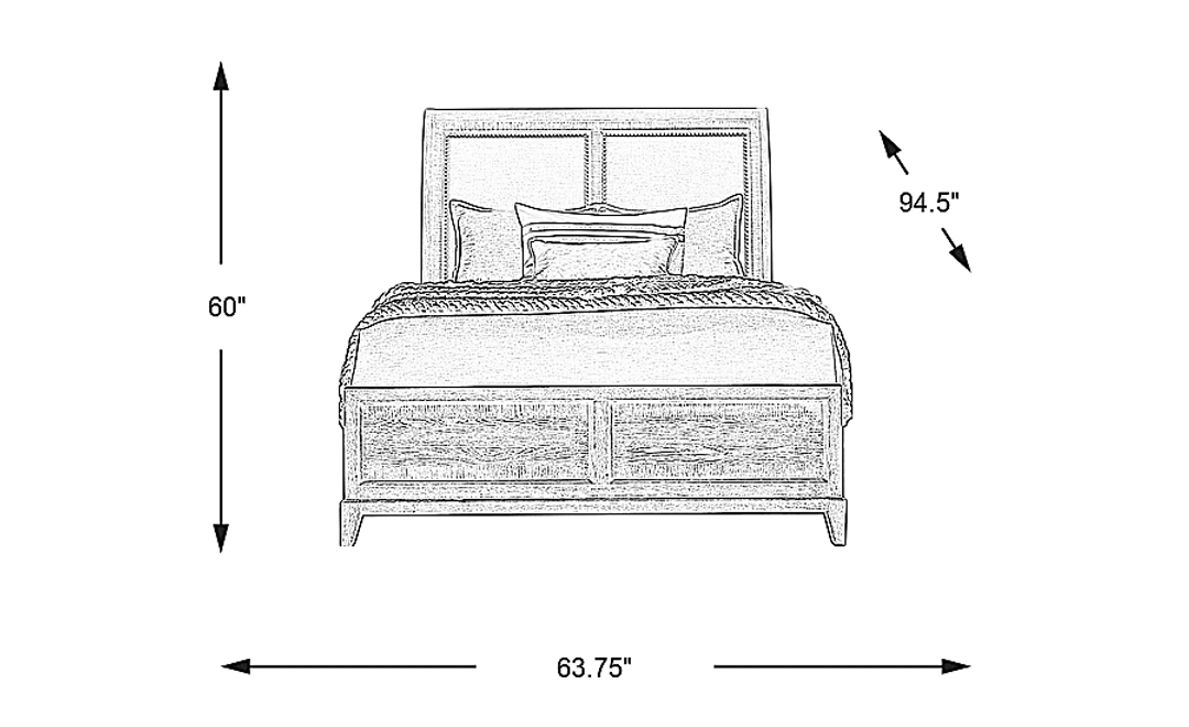 Kailey Park Light Oak 3 Pc Queen Sleigh Bed