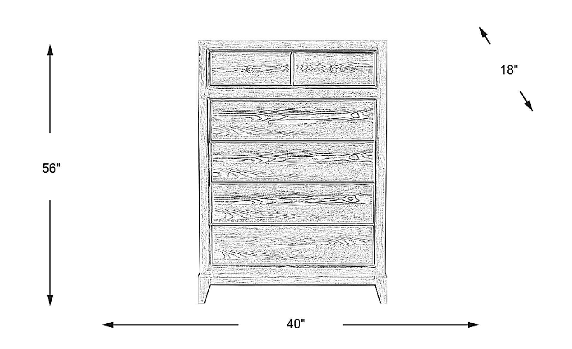 Dimension Image. Please refer to the Dimension Tab on this page for dimension details.