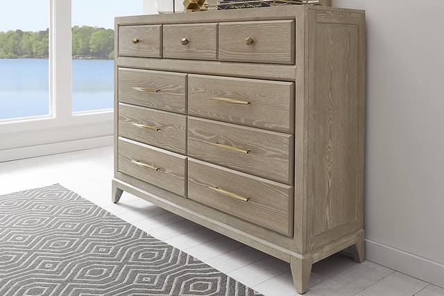 Kailey Park Light Oak 5 Pc Queen Panel Bedroom - Thumbnail - Image 8