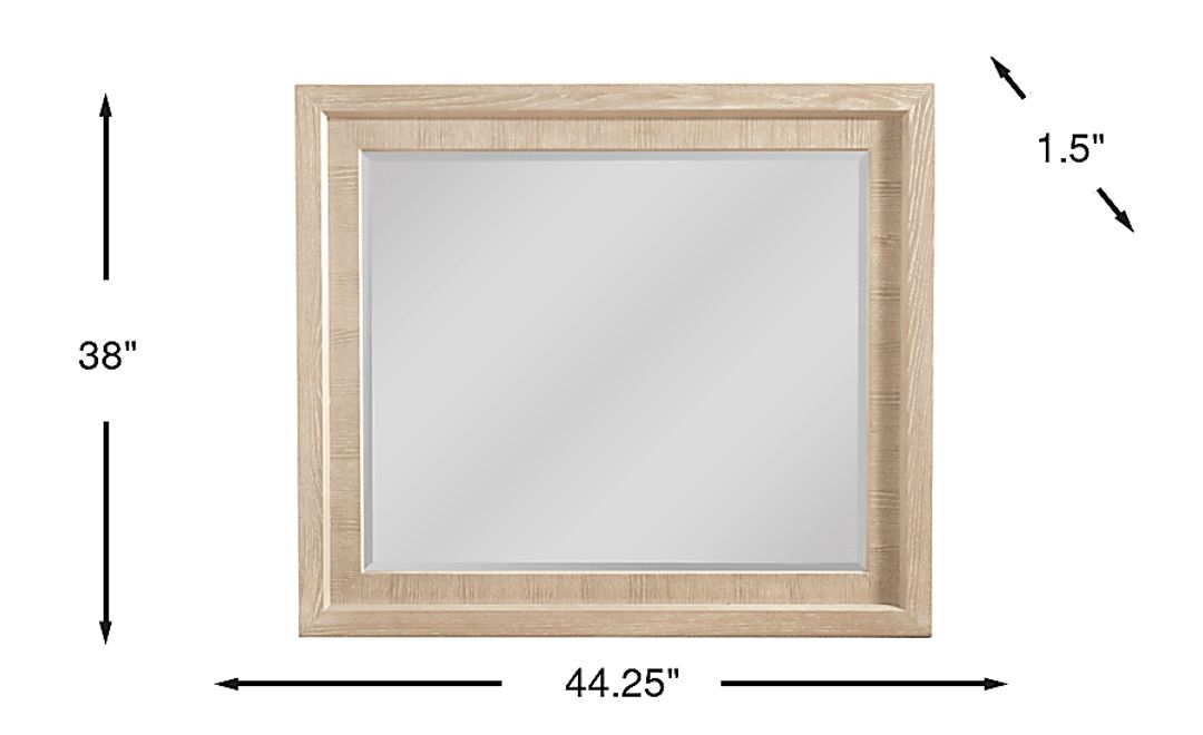 Kailey Park Light Oak Finish Mirror