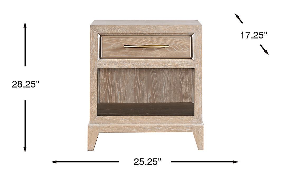 Kailey Park Light Oak Finish Nightstand