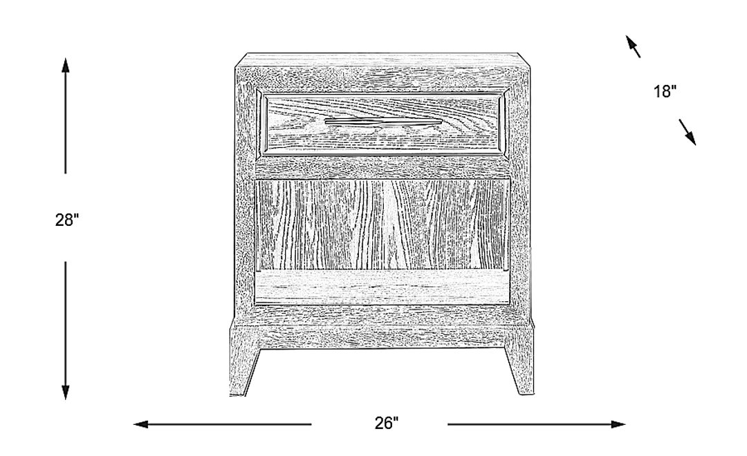 Kailey Park Light Oak Nightstand