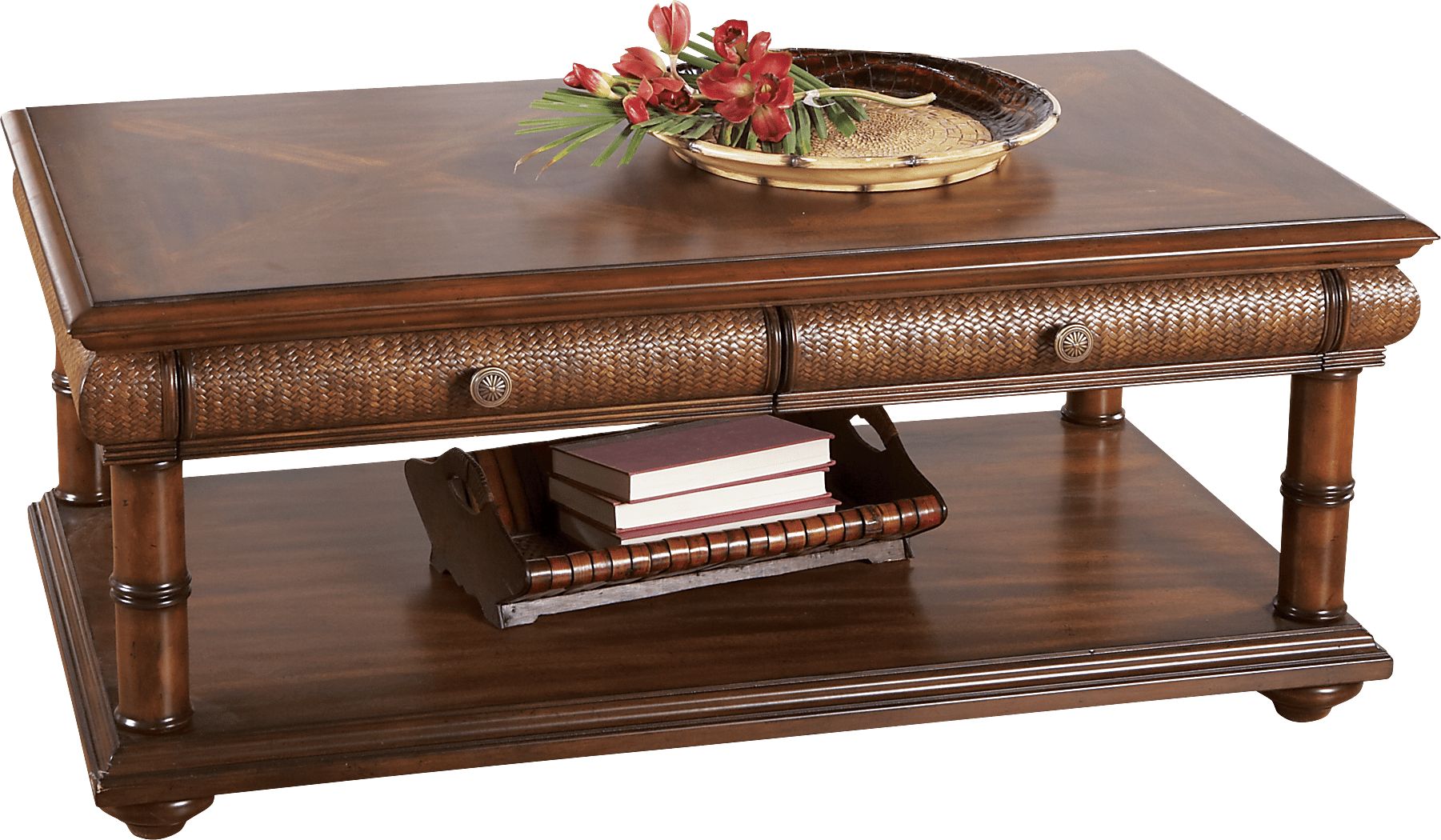 Cindy Crawford Key West Dark Wood Cocktail Table | Rooms to Go