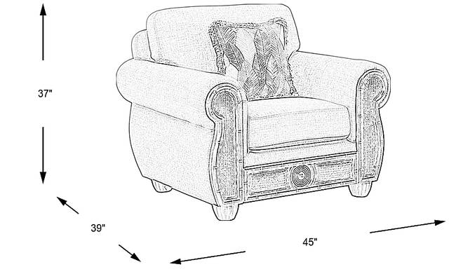 Dimension Image. Please refer to the Dimension Tab on this page for dimension details.