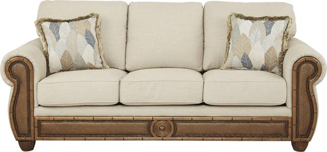 Cindy Crawford Home Key West Palms Sand Sofa - Thumbnail - Image 1