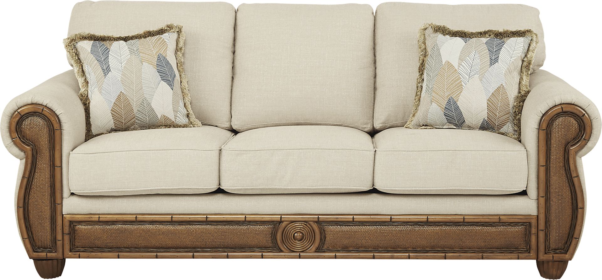 Cindy Crawford Home Key West Palms Sand Sofa - Image 1