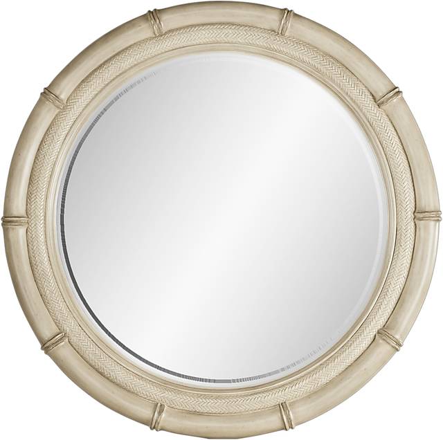 Cindy Crawford Home Key West Sand Round Mirror - Thumbnail - Image 1