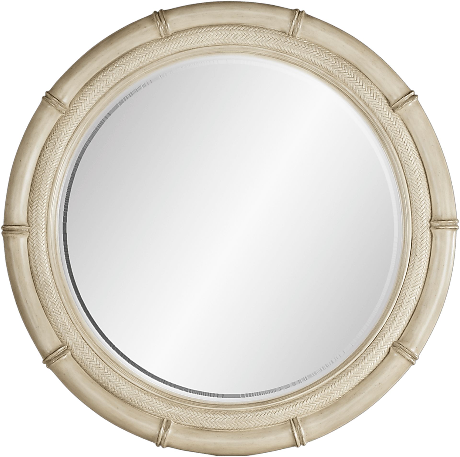 Cindy Crawford Home Key West Sand Round Mirror - Image 1