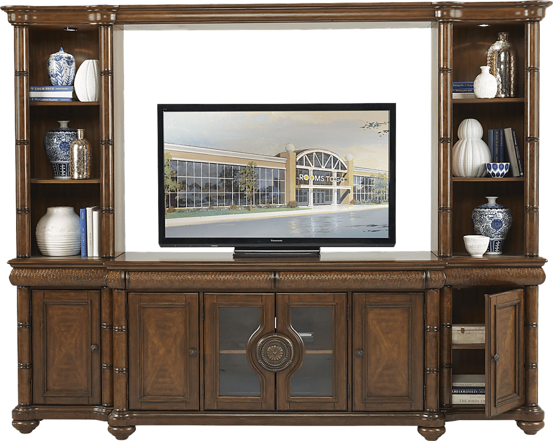 Cindy Crawford Home Key West Tobacco 4 Pc Wall Unit - Image 2