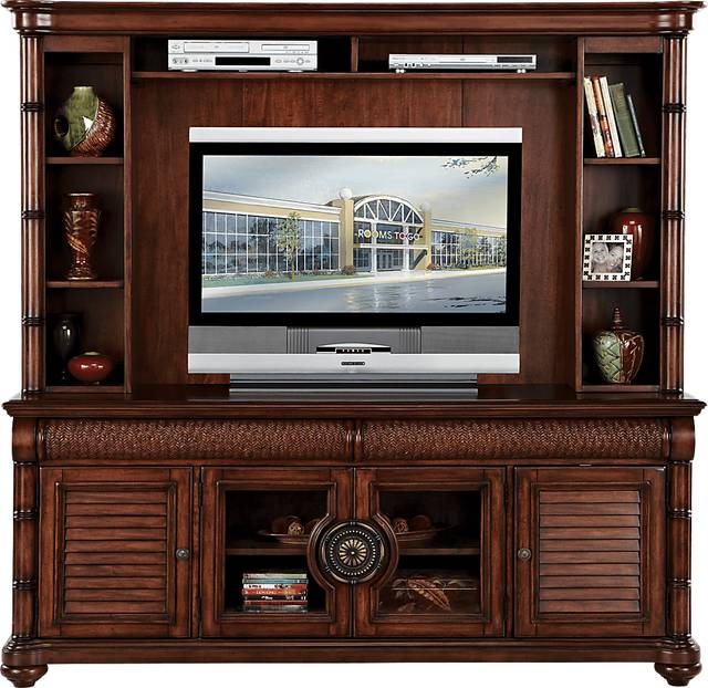 Cindy Crawford Home Key West Tobacco 4 Pc Wall Unit - Thumbnail - Image 1