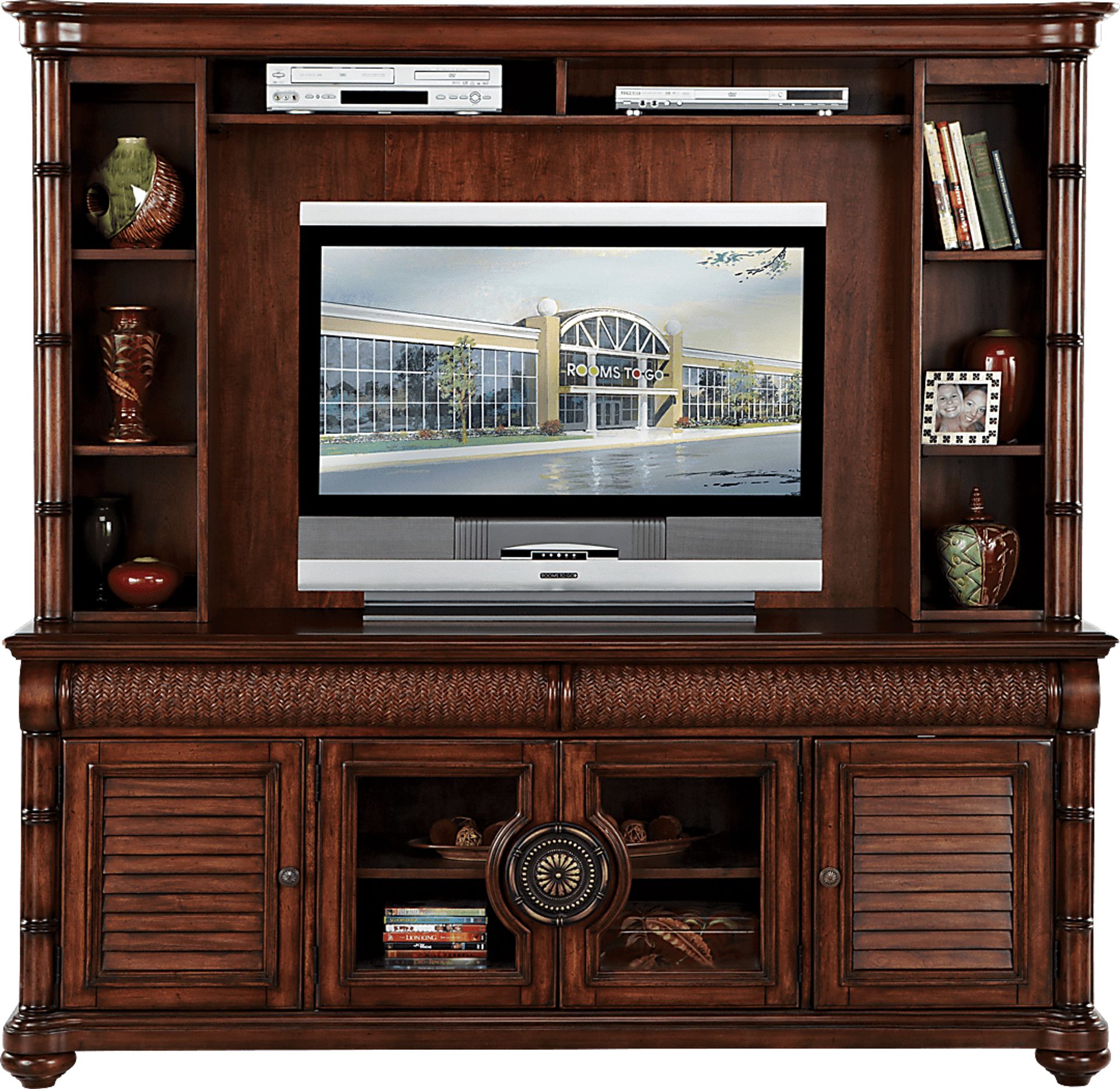 Cindy Crawford Home Key West Tobacco 4 Pc Wall Unit - Image 1