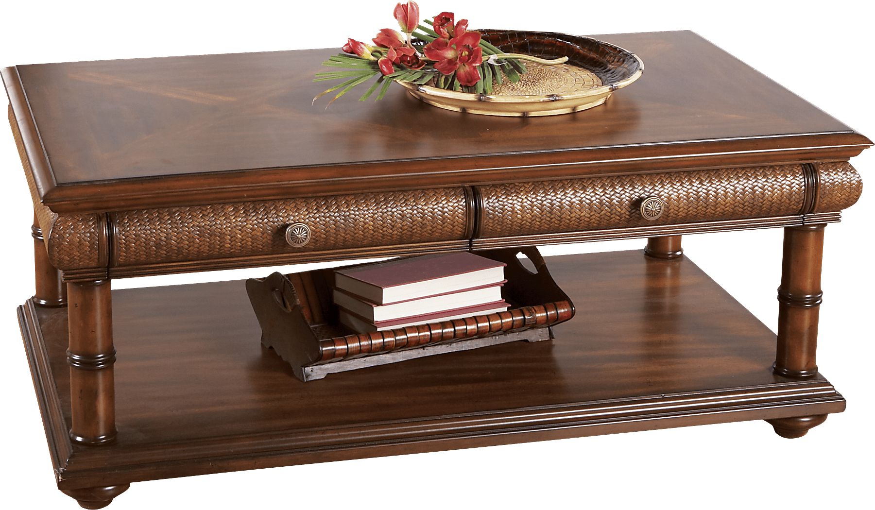 Cindy Crawford Key West Tobacco Dark Wood Cocktail Table | Rooms to Go