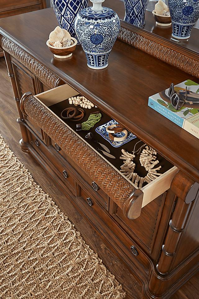 Cindy Crawford Home Key West Tobacco Door Dresser - Thumbnail - Image 2