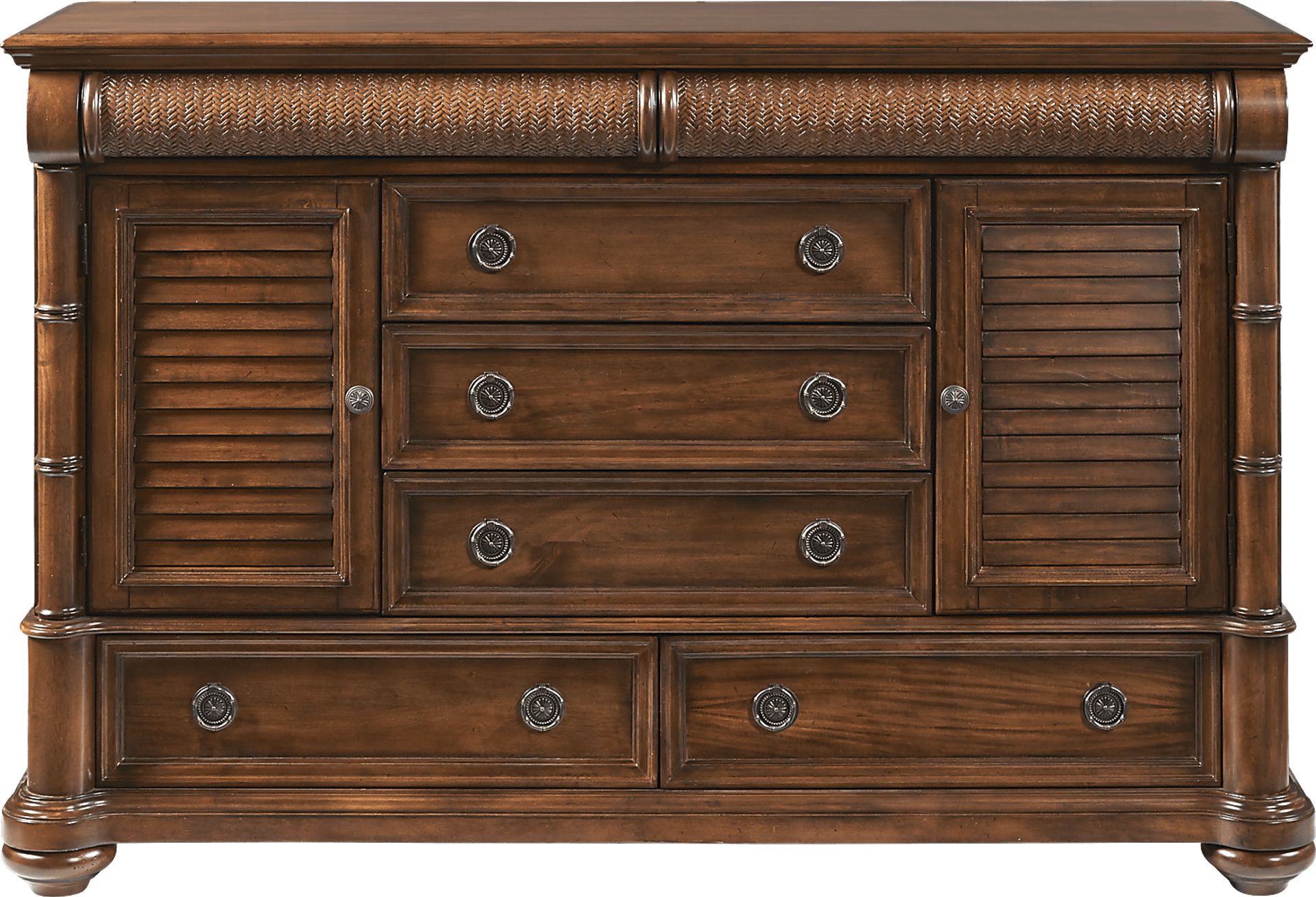 Cindy Crawford Home Key West Tobacco Door Dresser - Image 1
