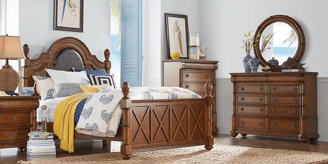 Cindy Crawford Home Key West Tobacco Panel 8 Pc Queen Bedroom - Thumbnail - Image 1