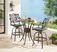 Cindy Crawford Home Lake Como Antique Bronze 30 in. Round Outdoor Bar Height Dining Table