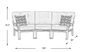 Cindy Crawford Home Lake Como Antique Bronze 3 Pc Outdoor Sectional with Malt Cushions