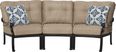 Cindy Crawford Home Lake Como Antique Bronze 3 Pc Outdoor Sectional with Malt Cushions