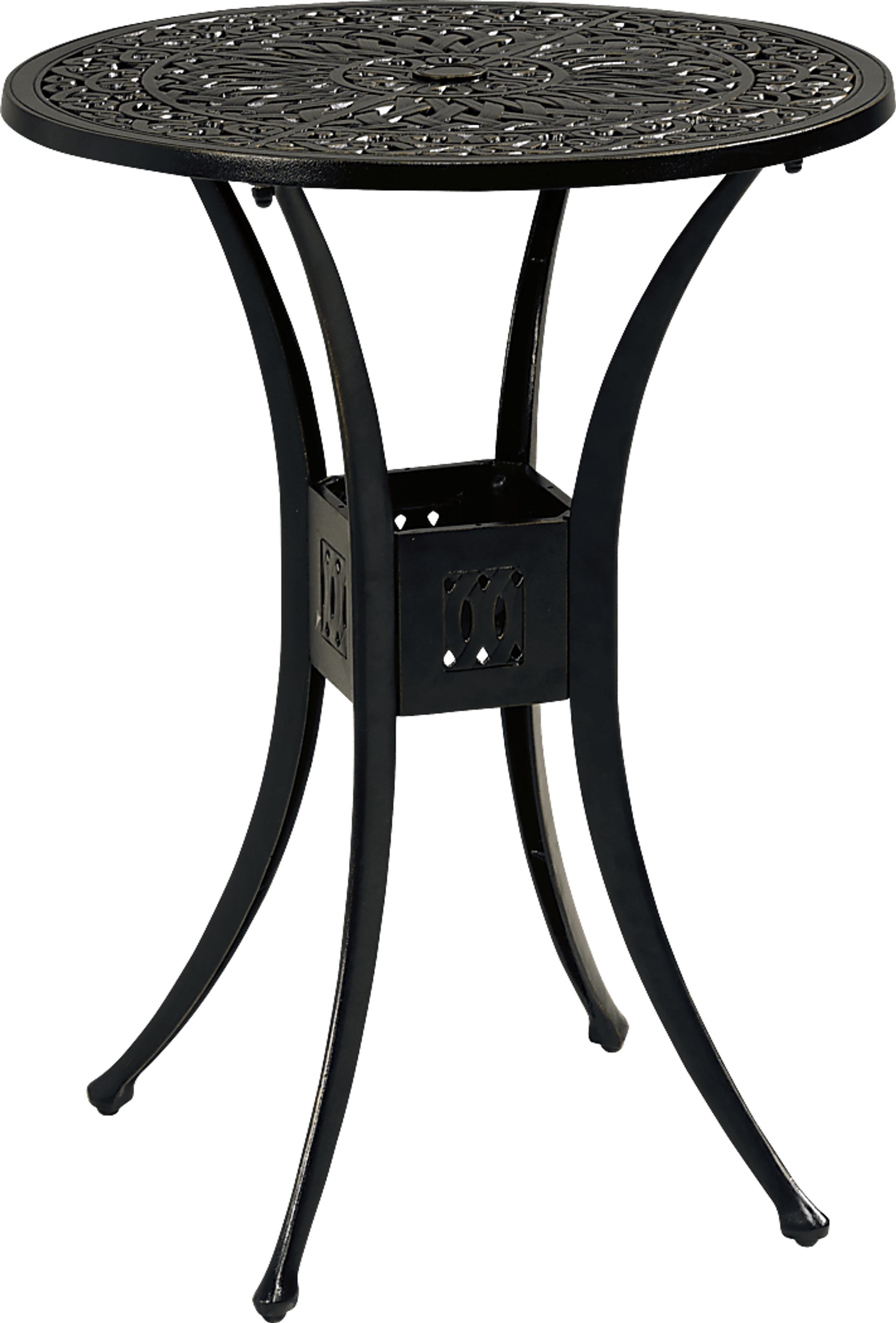Lake Como Antique Bronze 3 Pc 30 in. Round Outdoor Bar Height Dining Set - Image 2