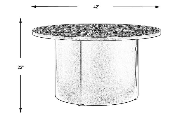 Dimension Image. Please refer to the Dimension Tab on this page for dimension details.