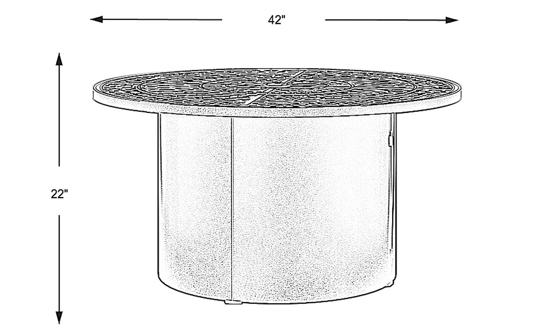 Lake Como Antique Bronze 42 in. Round Outdoor Fire Pit