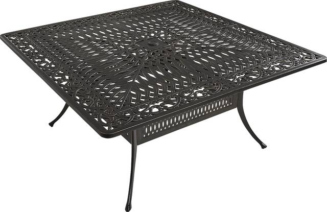 Lake Como Antique Bronze 9 Pc Square Outdoor Dining Set with Coconut Cushions - Thumbnail - Image 3