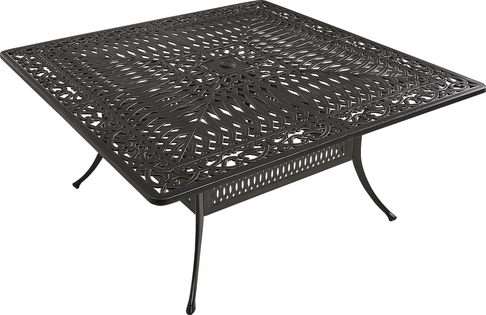 Lake Como Antique Bronze 9 Pc Square Outdoor Dining Set - Image 3