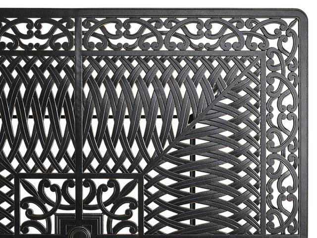 Lake Como Antique Bronze 9 Pc Square Outdoor Dining Set with Coconut Cushions - Thumbnail - Image 4