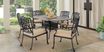 Lake Como Antique Bronze 7 Pc Oval Outdoor Dining Set with Malt Cushions