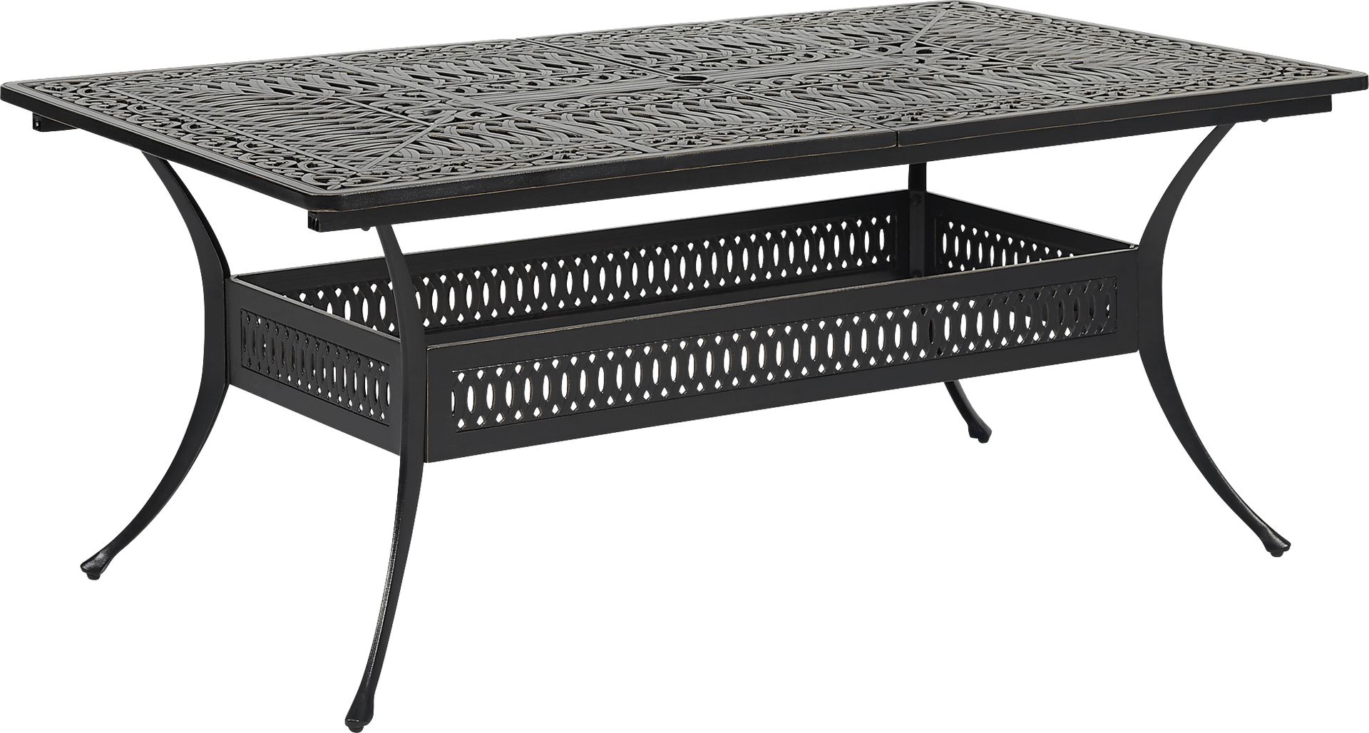 Cindy Crawford Home Lake Como Antique Bronze 7 Pc 72-102 in. Outdoor Dining Set with Sling Chairs - Image 2