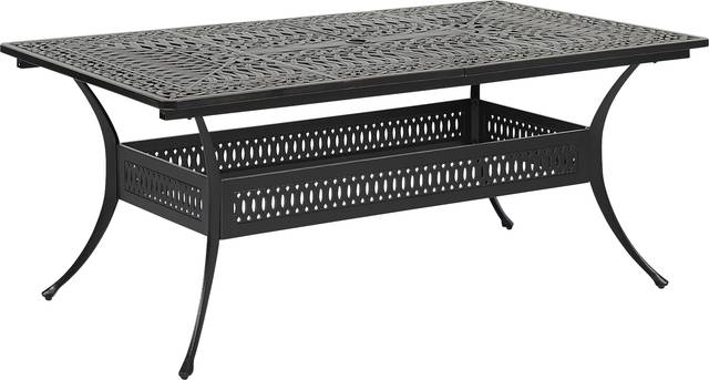 Lake Como Antique Bronze 72-102 in. Rectangle Outdoor Dining Table - Thumbnail - Image 4