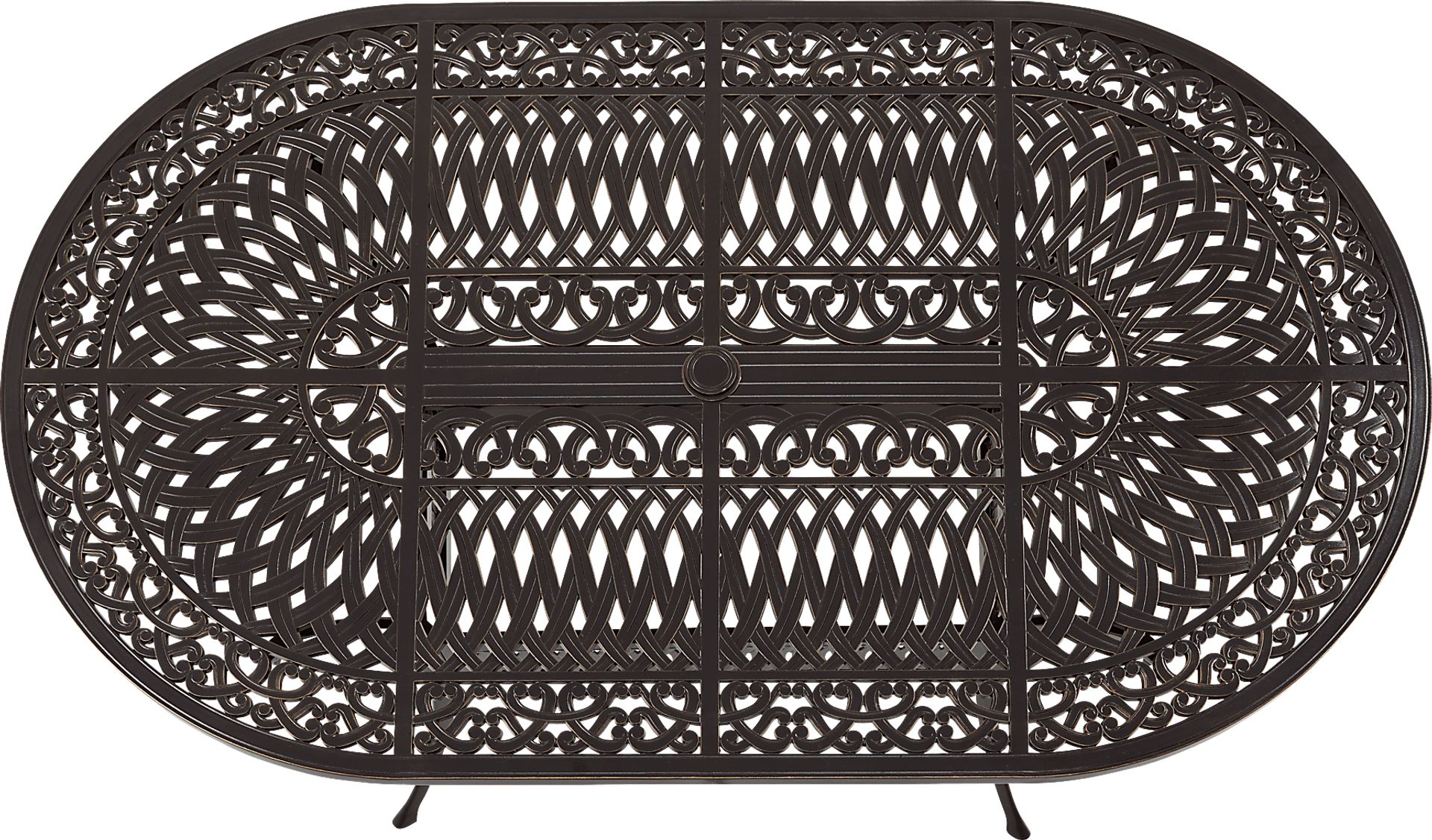 Lake Como Antique Bronze 7 Pc Oval Outdoor Dining Set - Image 3