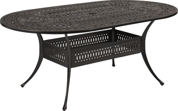 Lake Como Antique Bronze 72" Oval Outdoor Dining Table