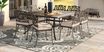 Cindy Crawford Home Lake Como Antique Bronze 9 Pc Square Outdoor Dining Set with Coconut Cushions