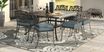 Cindy Crawford Home Lake Como Antique Bronze 9 Pc Square Outdoor Dining Set with Rivera Cushions