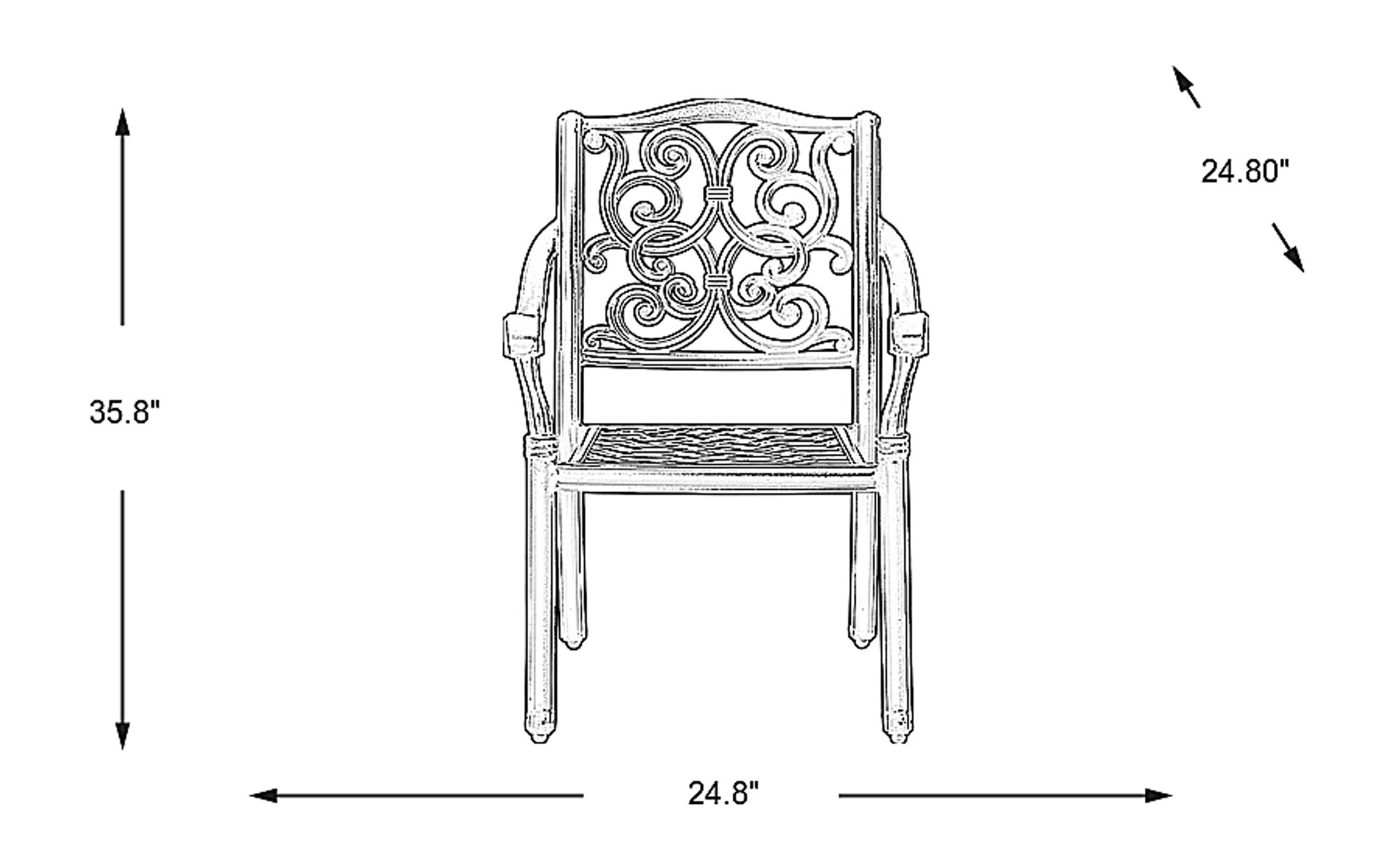 Dimension Image. Please refer to the Dimension Tab on this page for dimension details.