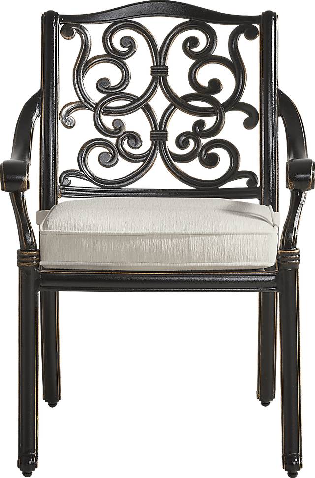 Lake Como Antique Bronze 9 Pc Square Outdoor Dining Set with Coconut Cushions - Thumbnail - Image 6