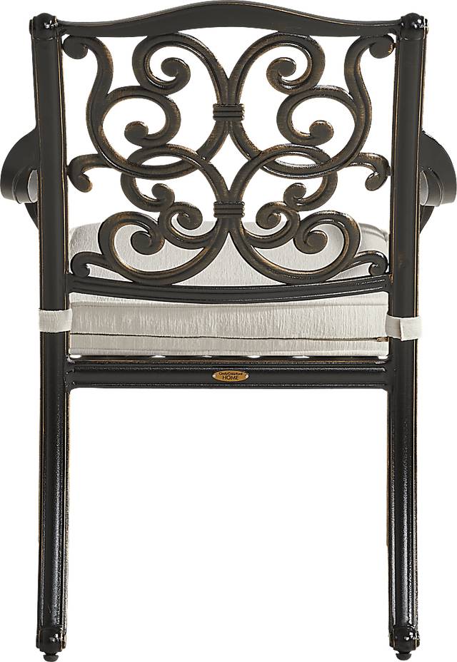 Lake Como Antique Bronze 9 Pc Square Outdoor Dining Set with Coconut Cushions - Thumbnail - Image 7
