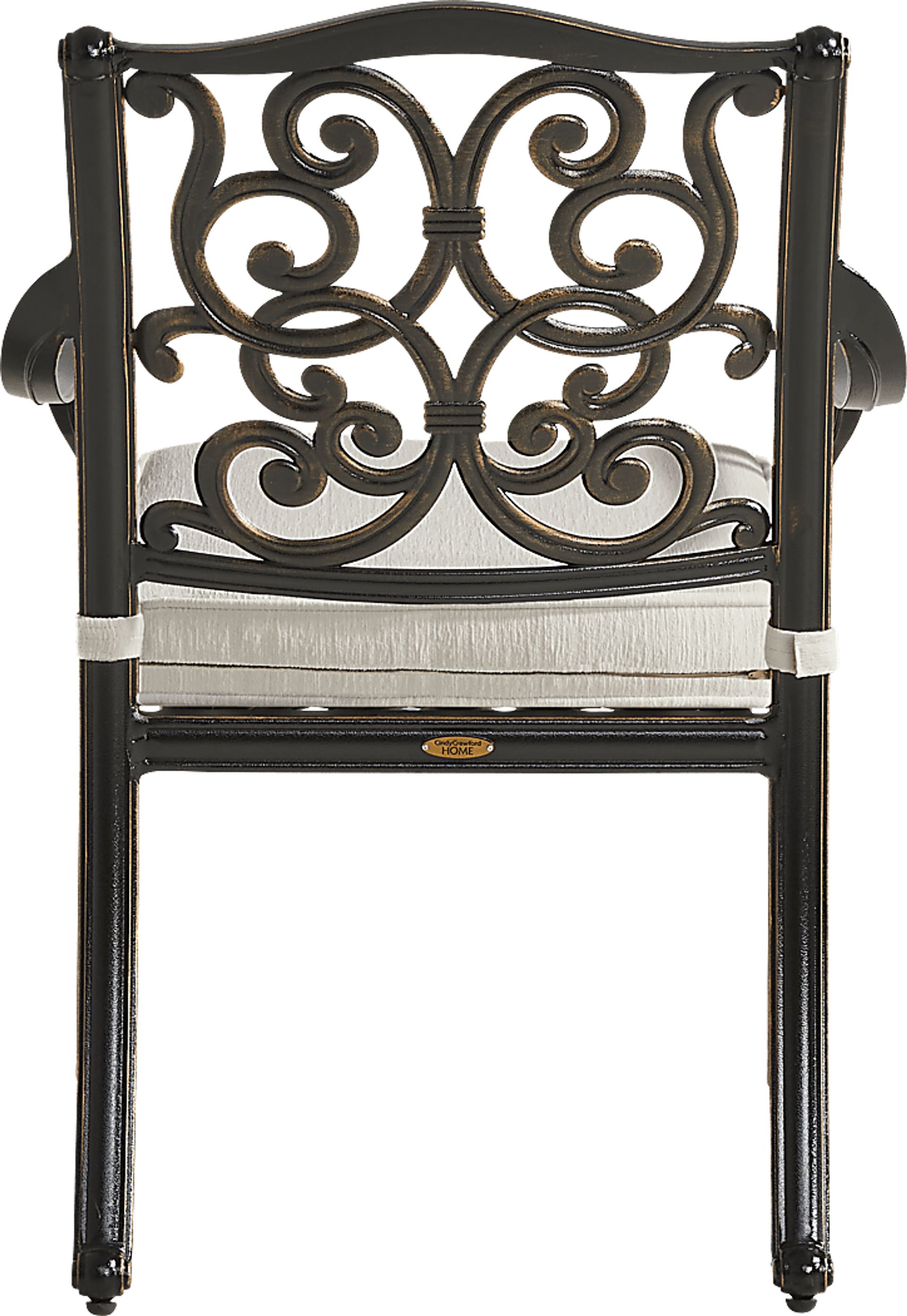 Lake Como Antique Bronze 9 Pc Square Outdoor Dining Set with Coconut Cushions - Image 7