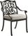 Cindy Crawford Home Lake Como Antique Bronze Outdoor Arm Chair with Coconut Cushion