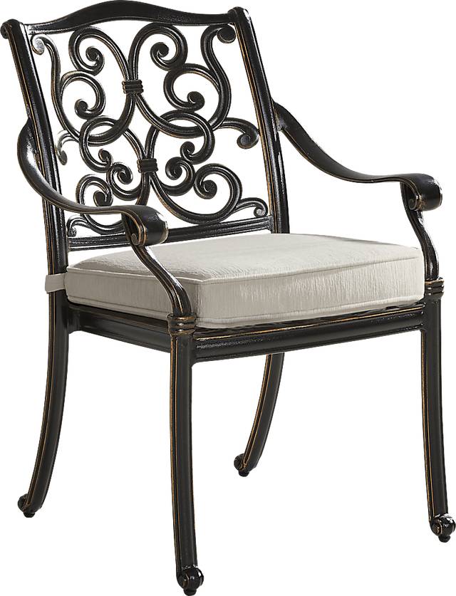 Lake Como Antique Bronze 9 Pc Square Outdoor Dining Set with Coconut Cushions - Thumbnail - Image 5