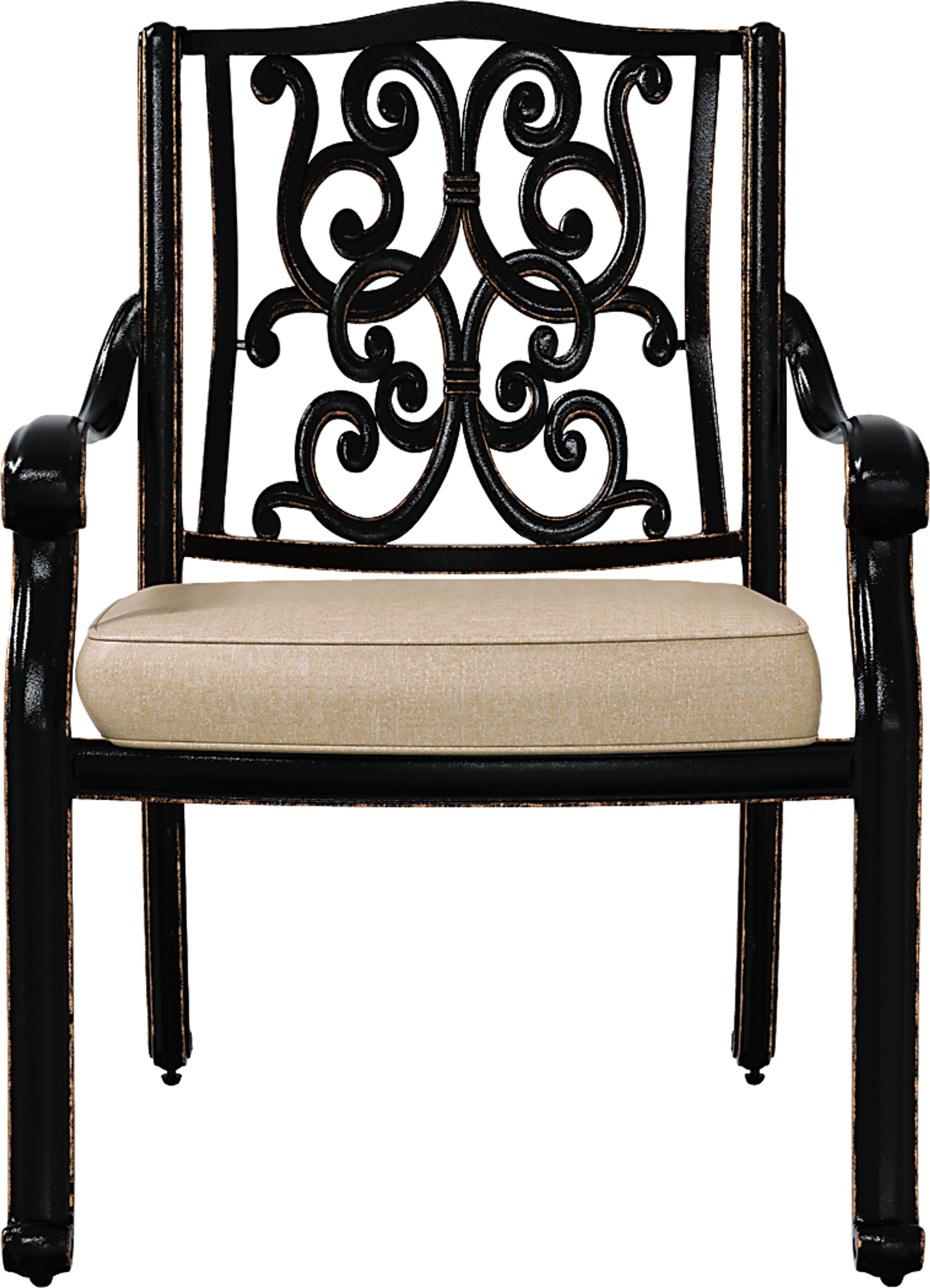 Lake Como Antique Bronze 5 Pc Oval Outdoor Dining Set with Malt Cushions - Image 5