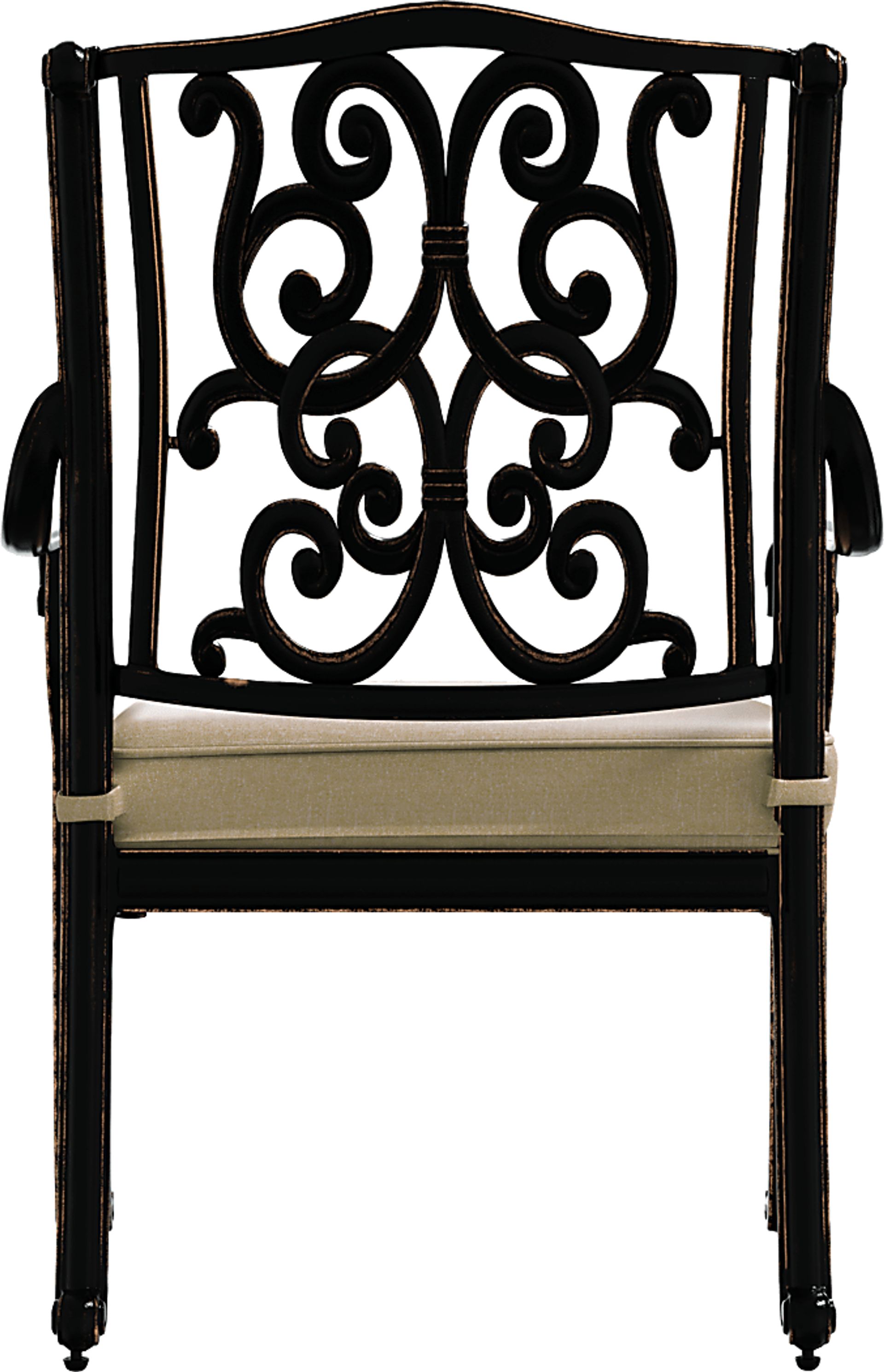 Lake Como Antique Bronze 5 Pc Oval Outdoor Dining Set with Malt Cushions - Image 6