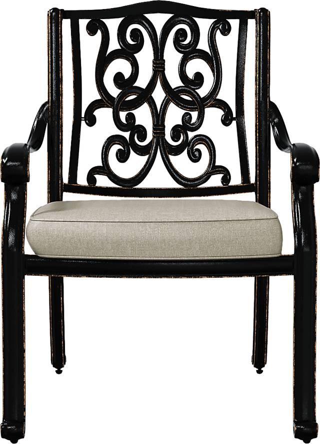 Lake Como Antique Bronze 5 Pc Oval Outdoor Dining Set with Silk-Colored Cushions - Thumbnail - Image 5