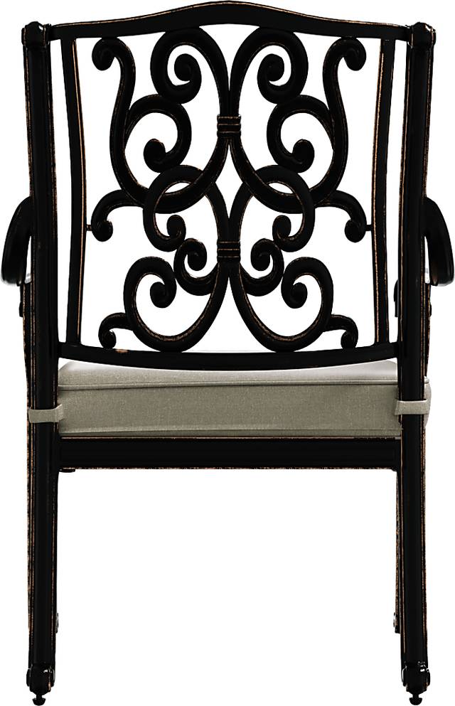 Lake Como Antique Bronze 5 Pc Oval Outdoor Dining Set with Silk-Colored Cushions - Thumbnail - Image 6