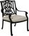 Cindy Crawford Home Lake Como Antique Bronze Outdoor Arm Chair with Silk-Colored Cushion