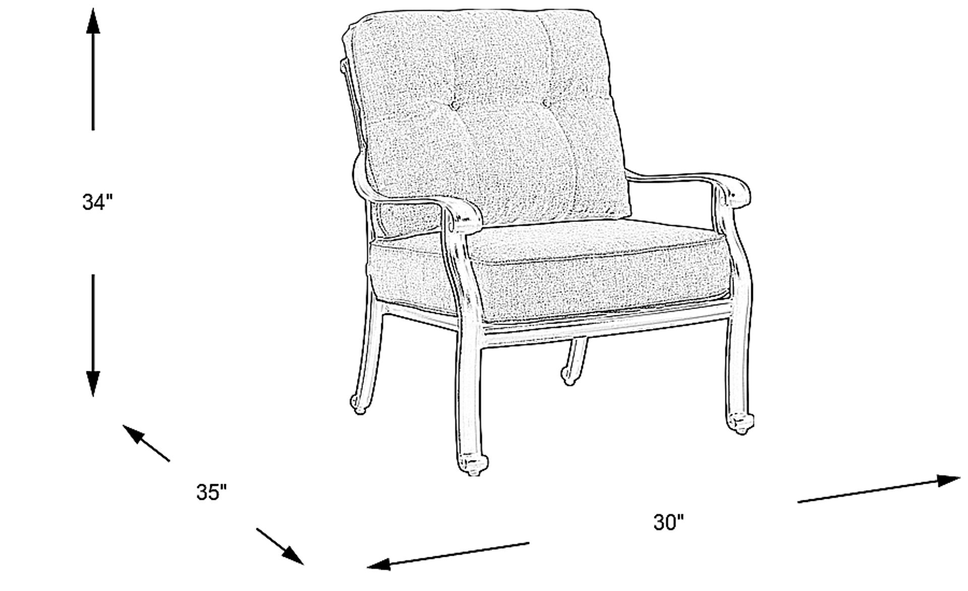 Dimension Image. Please refer to the Dimension Tab on this page for dimension details.
