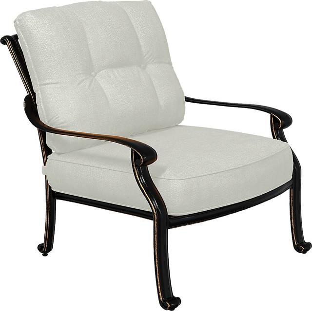 Lake Como Antique Bronze 4 Pc Outdoor Seating Set with Silk-Colored Cushions - Thumbnail - Image 5