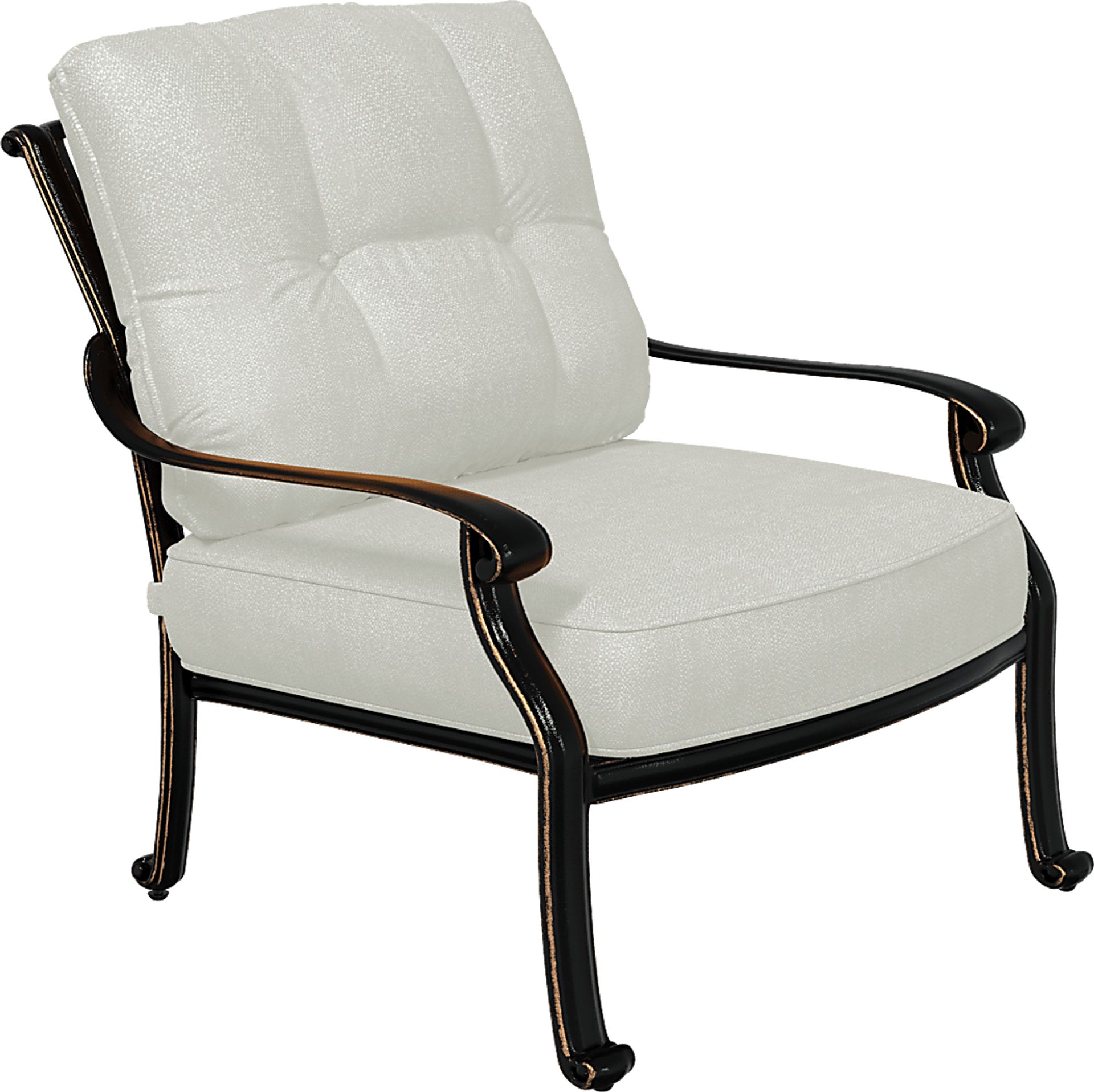 Lake Como Antique Bronze 4 Pc Outdoor Seating Set with Silk-Colored Cushions - Image 5