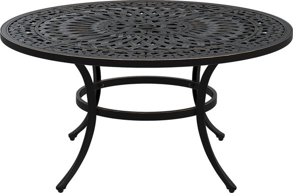 Cindy Crawford Home Lake Como Antique Bronze Round Outdoor Cocktail Table